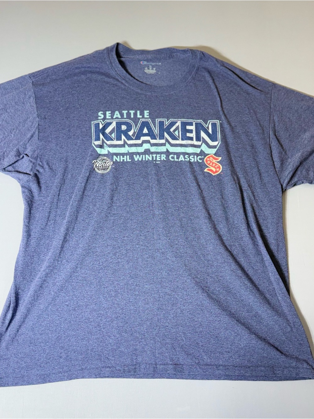 Champion Seattle Kraken NHL Winter Classic Blue T-Shirt Men’s XL